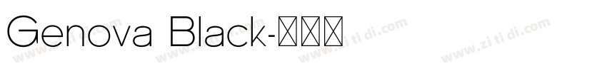 Genova Black字体转换